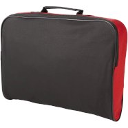 Promo  600D SQUARE torbu za seminar s patentnim zatvaračem, crno crvene boje