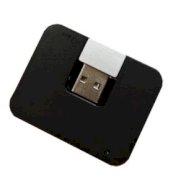 Promo  Gaia 4-portno USB čvorište, jednobojno crno