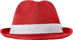 Polyester hat, red s tiskom 