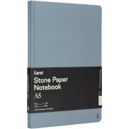 Karst(r) A5 stone paper hardcover notebook - lined, Light bl s logom 
