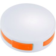 Promo  Okruglo 4-portno USB čvorište, bijelo, narančasto