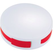 Promo  Okruglo 4-portno USB čvorište, bijelo, crveno