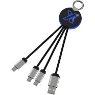 Promo  SCX.design C16 ring light-up cable, Blue, Solid black