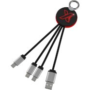 Promo  SCX.design C16 ring light-up cable, Red, Solid black