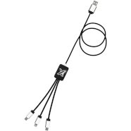 Promo  SCX.design C17 easy to use light-up cable, Solid black, Whit