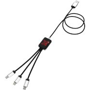 Promo  SCX.design C17 easy to use light-up cable, Red, Solid black