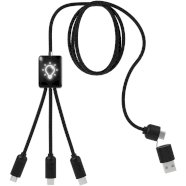 Promo  SCX.design C28 5-in-1 extended charging cable, Solid black,