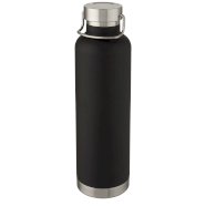 Thor 1 L copper vacuum insulated sport bottle, Solid black s logom 