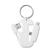 Promo  Key ring with cables, white