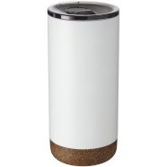 Valhalla 500 ml bakrena vakuum izolirana čaša, bijela s logom 