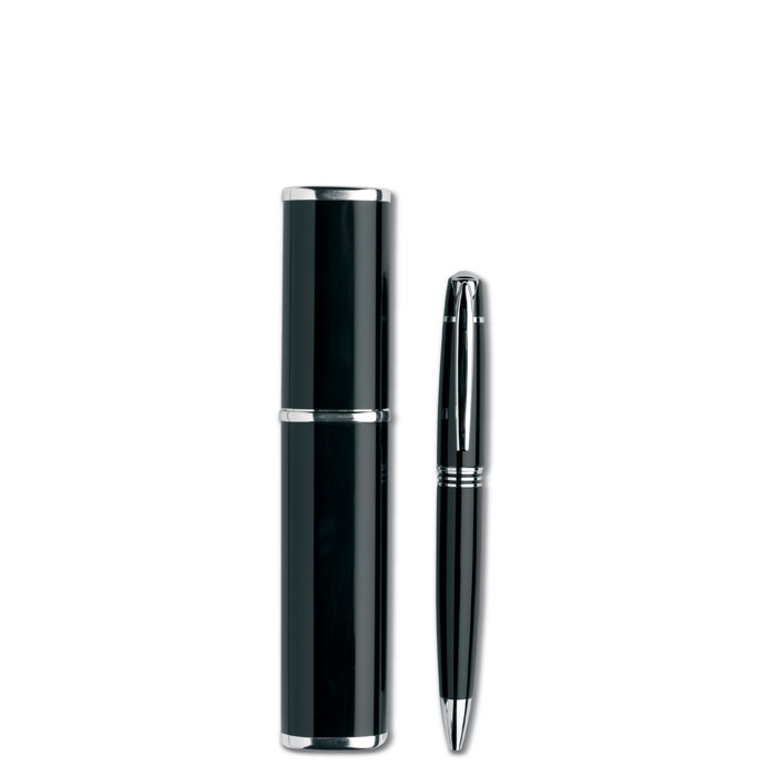 Promo  Metalna kemijska olovka sa rotacionim mehanizmom, crne boje