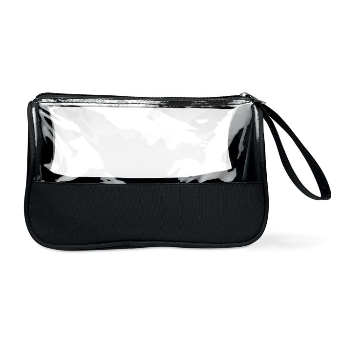 Promo  Toaletna torbica od mikrovlakana i PVC-a, crne boje