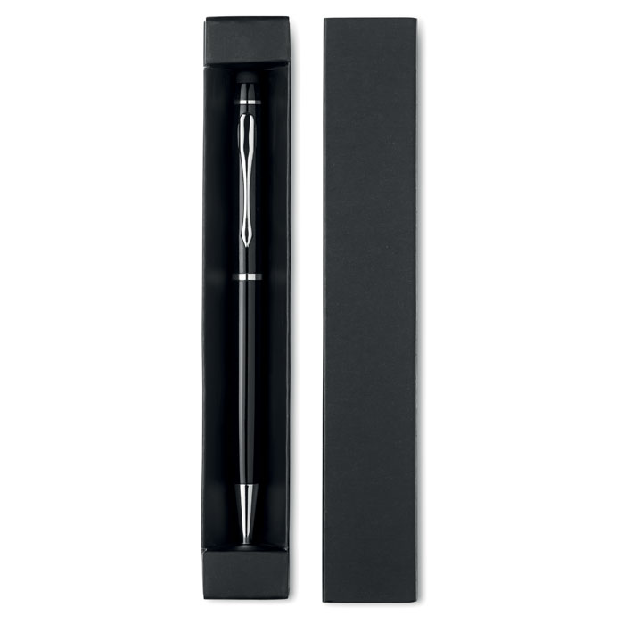 Promo  Aluminijska kemijska olovka u kutiji, crne boje
