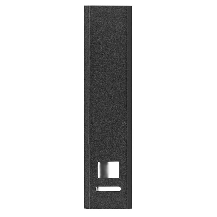 Promo  USB aluminijski punjač kapaciteta od 2200 mAh, uključuje USB kabel, crne boje