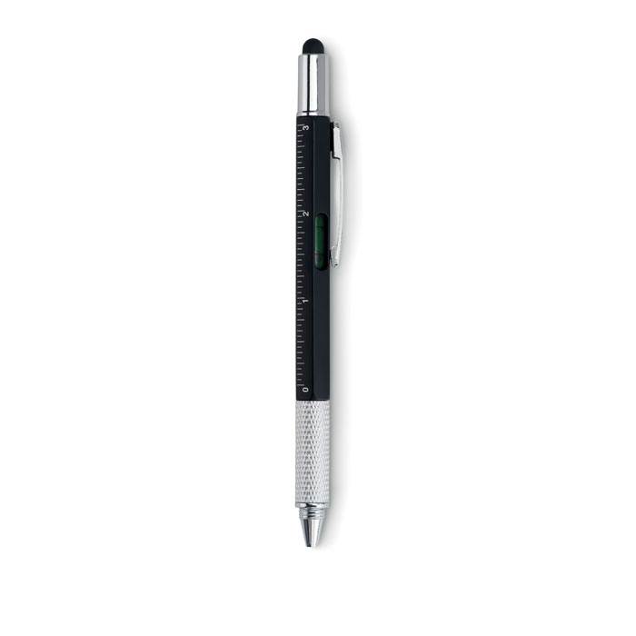 Promo  Kemijska olovka od ABS-a s ravnalom i odvijačem, crne boje