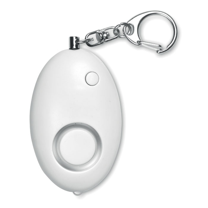 Promo  Mini osobni alarm u ABS kućištu na privjesku za ključeve, bijele boje