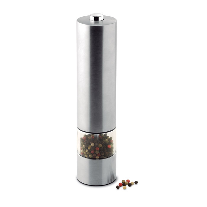 Promo  Električni mlinac za sol i papar od  nehrđajućeg čelika, mat srebrne boje
