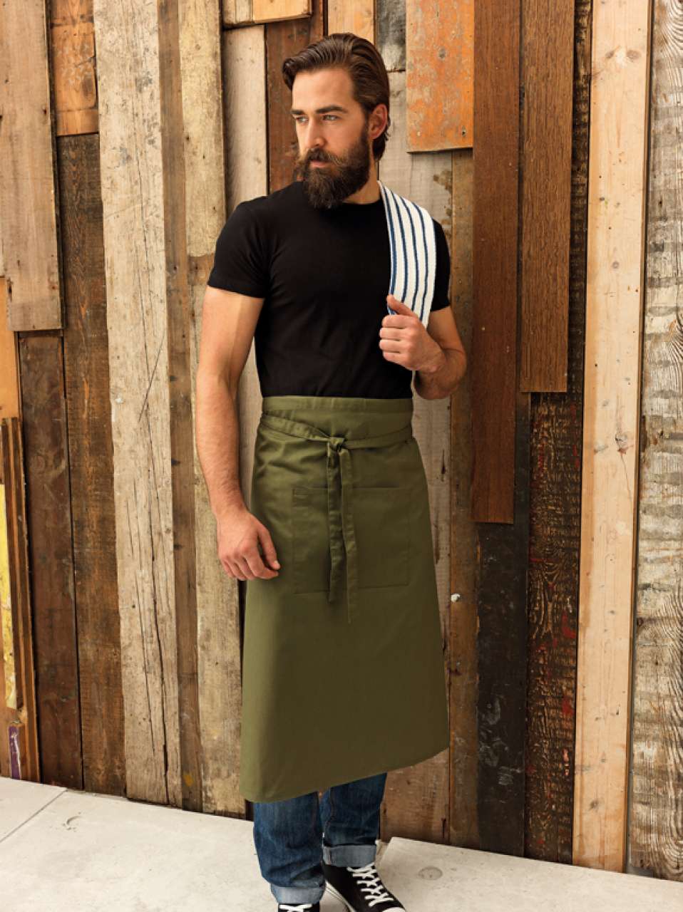 'COLOURS COLLECTION’ BAR APRON WITH POCKET s logom 